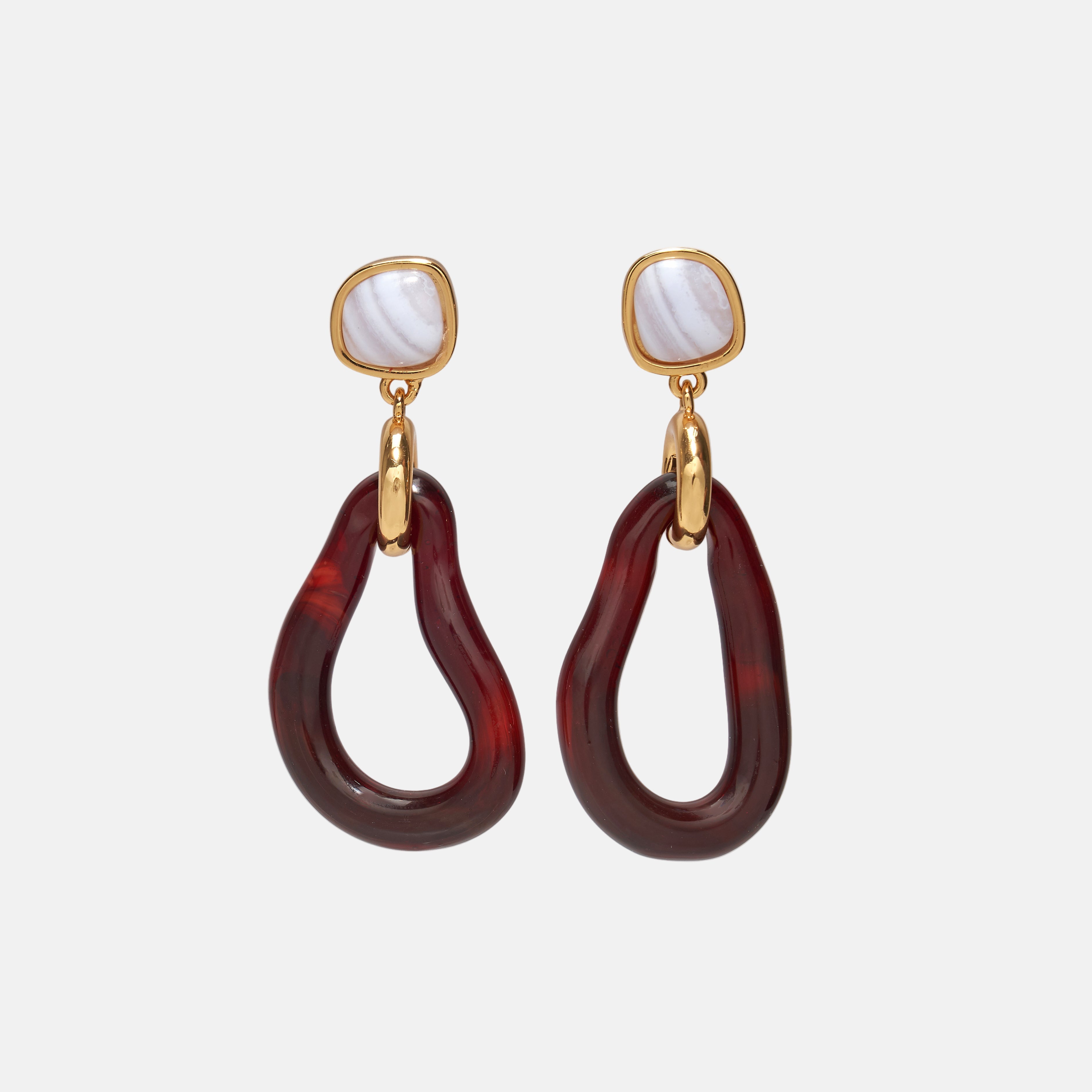 Galina Earrings in Sangria by Lizzie Fortunato - At Present Jewelry