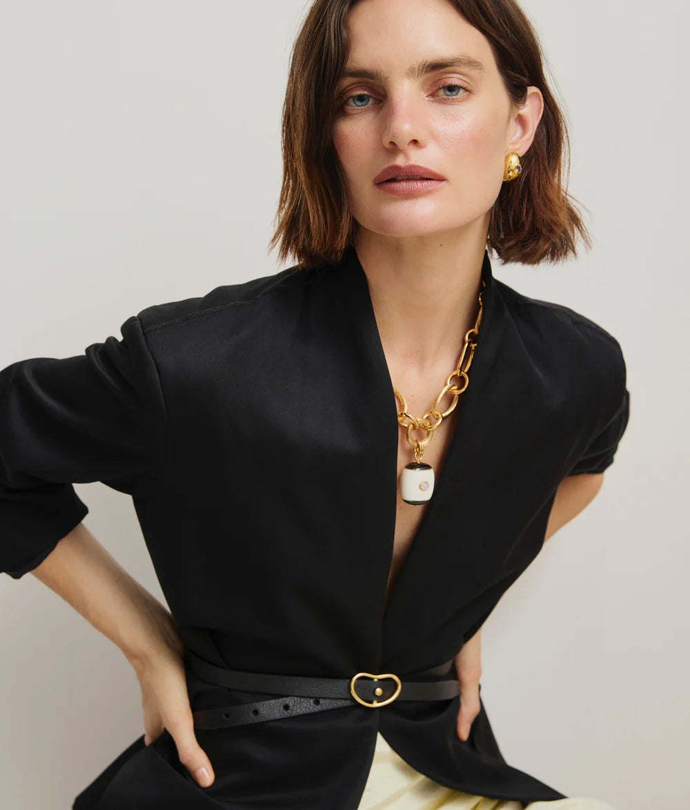 Mini Arp Earrings, Studded Gold by Lizzie Fortunato - At Present Jewelry