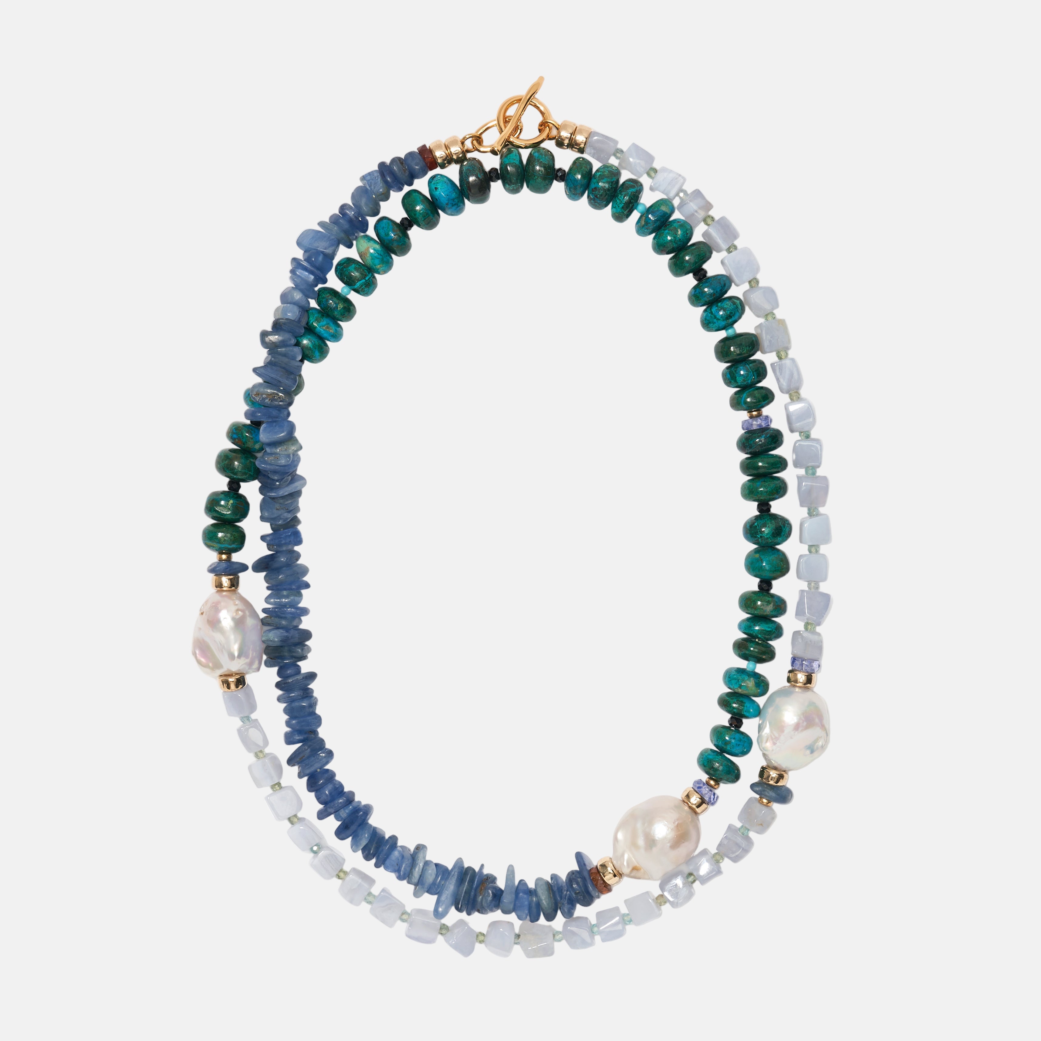 Cabana Necklace in Peacock by Lizzie Fortunato - At Present Jewelry