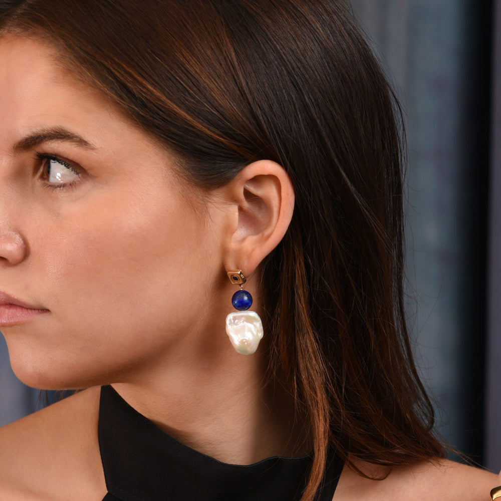 BOLD Earrings, Gold Plated by Jalil Johnson : At Present Collection - At Present Jewelry