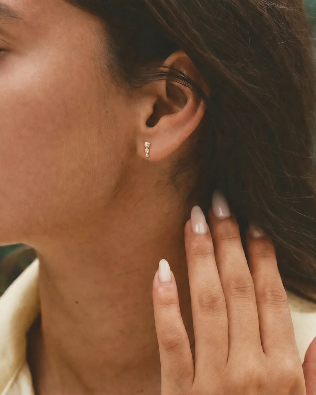 Graduated Granule + Diamond Studs