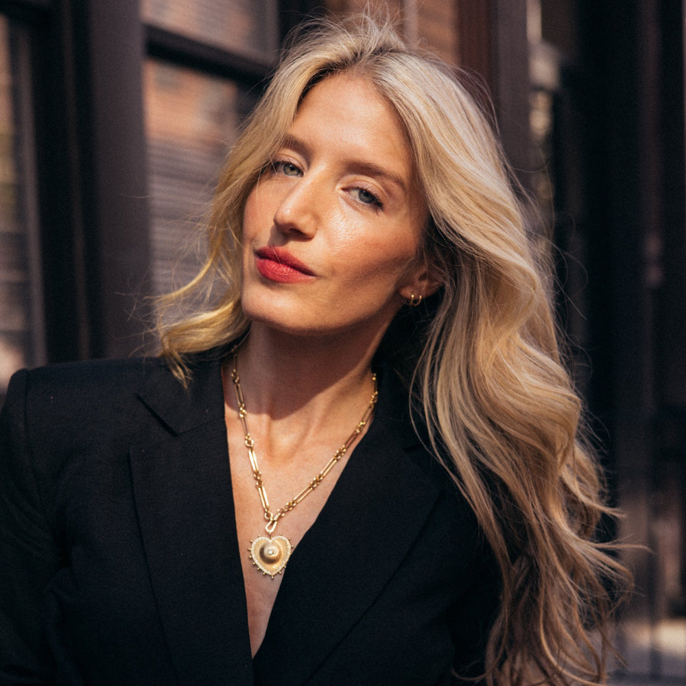 Cassandane Large Diamond Heart Medallion by Lionheart - At Present Jewelry