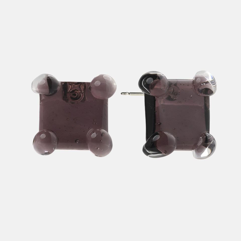 Square Prong Set Earrings by KEANE - At Present Jewelry