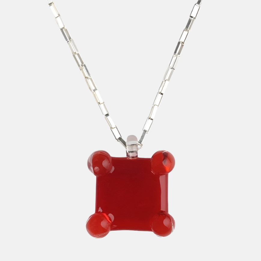 Prong Square Necklace by KEANE - At Present Jewelry