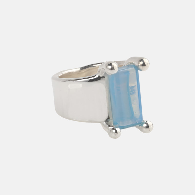 Silver Prong Set Ring by KEANE - At Present Jewelry