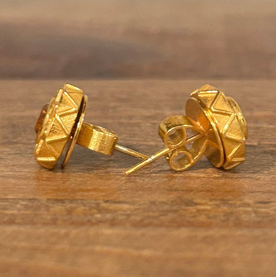 Eli Stud Earrings, Citrine by ELIBURCH - At Present Jewelry