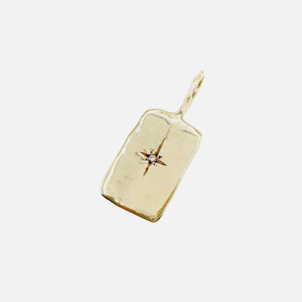 Rectangle North Star Charm by Rebecca Pinto - At Present Jewelry