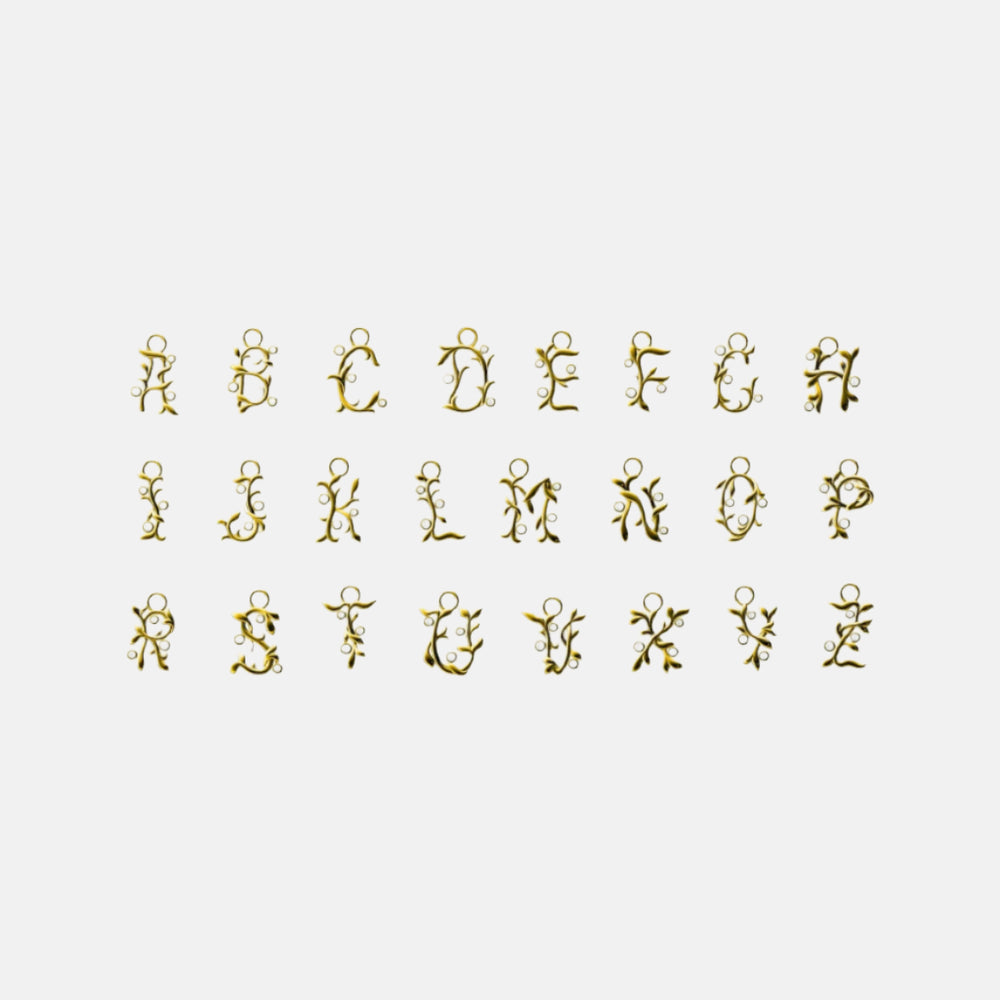 Vine Initial Pendants by Eden Presley - At Present Jewelry