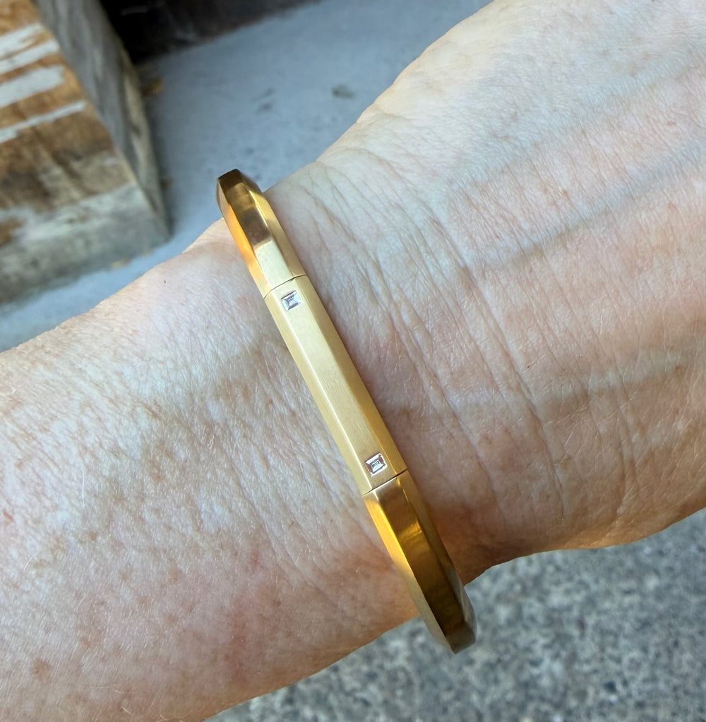 Vault Bracelet with Baguette Diamonds
