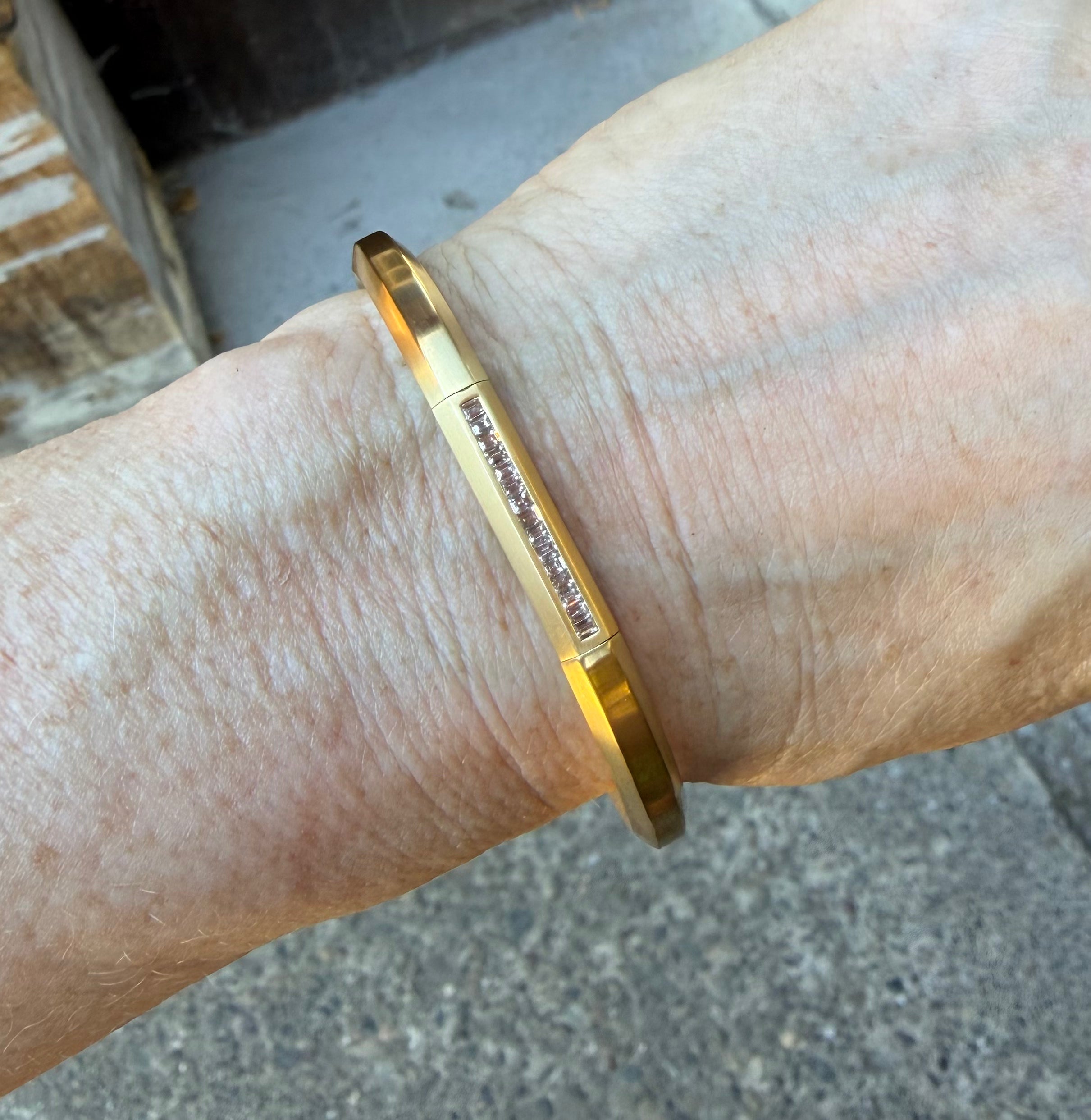 Vault Bracelet with Baguette Diamonds
