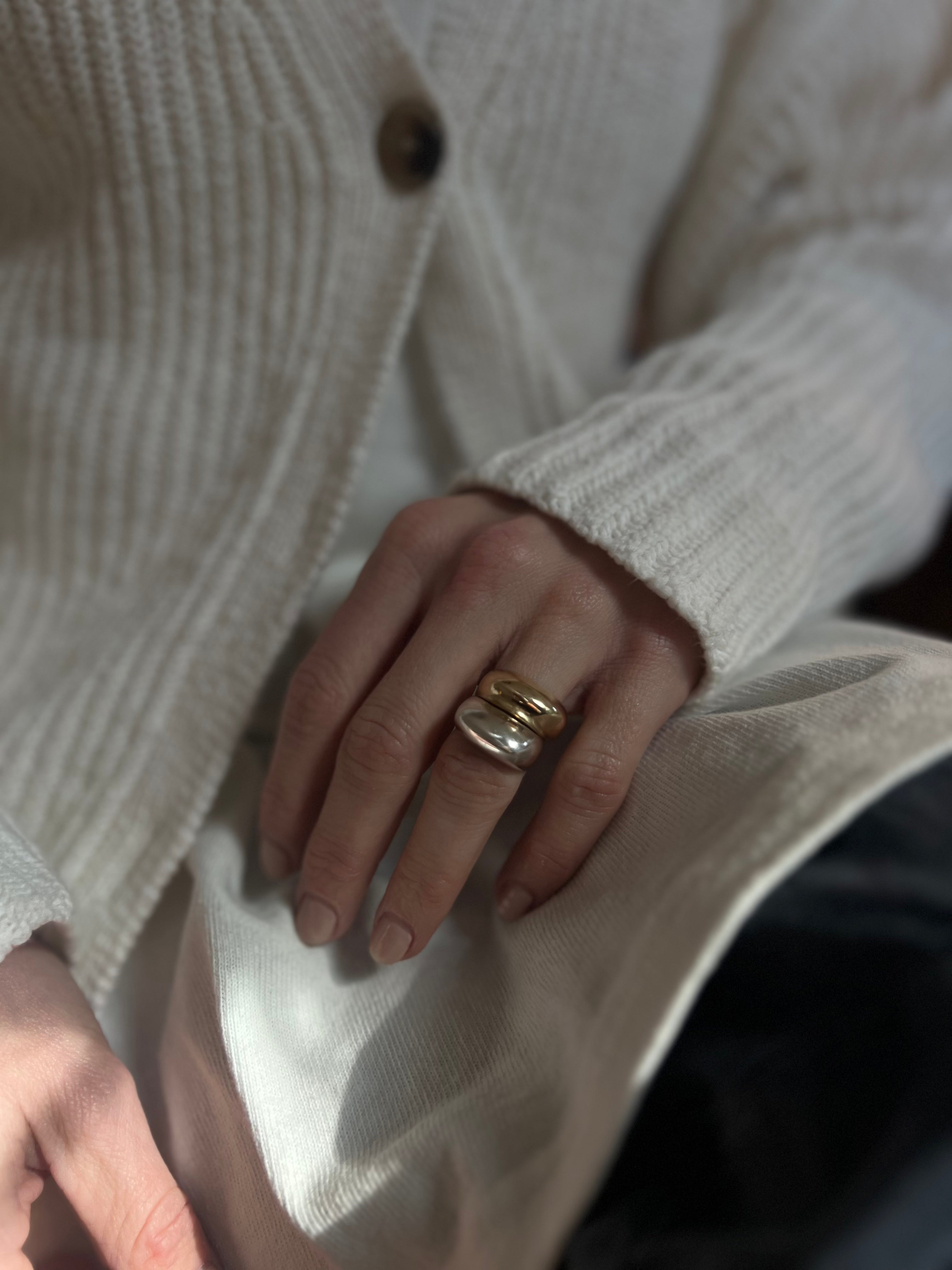 High Tide Silver Ring by Rebecca Pinto - At Present Jewelry