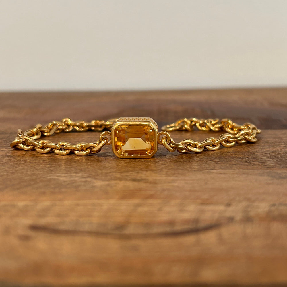 18k Lion Bracelet, Citrine by ELIBURCH - At Present Jewelry