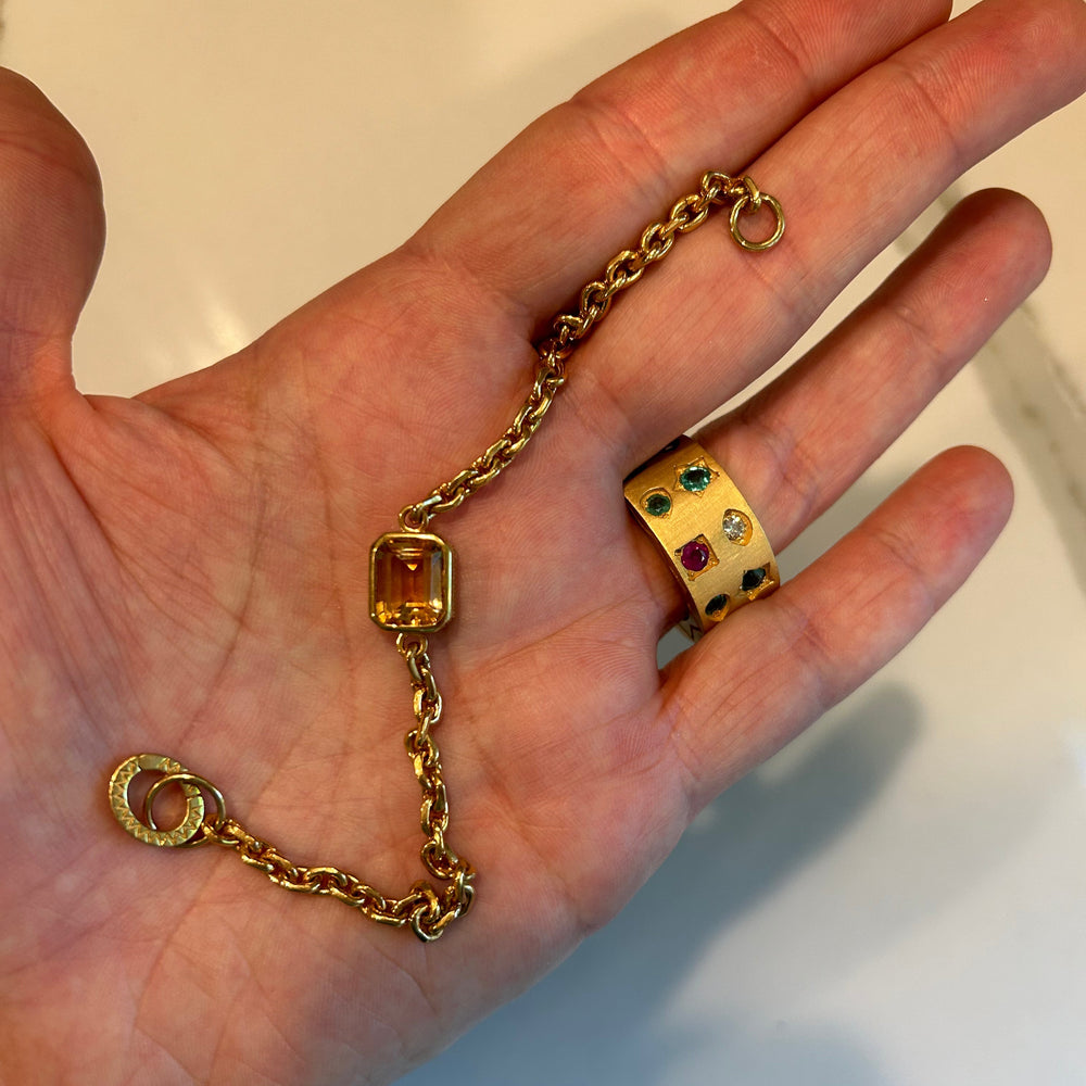 18k Lion Bracelet, Citrine by ELIBURCH - At Present Jewelry