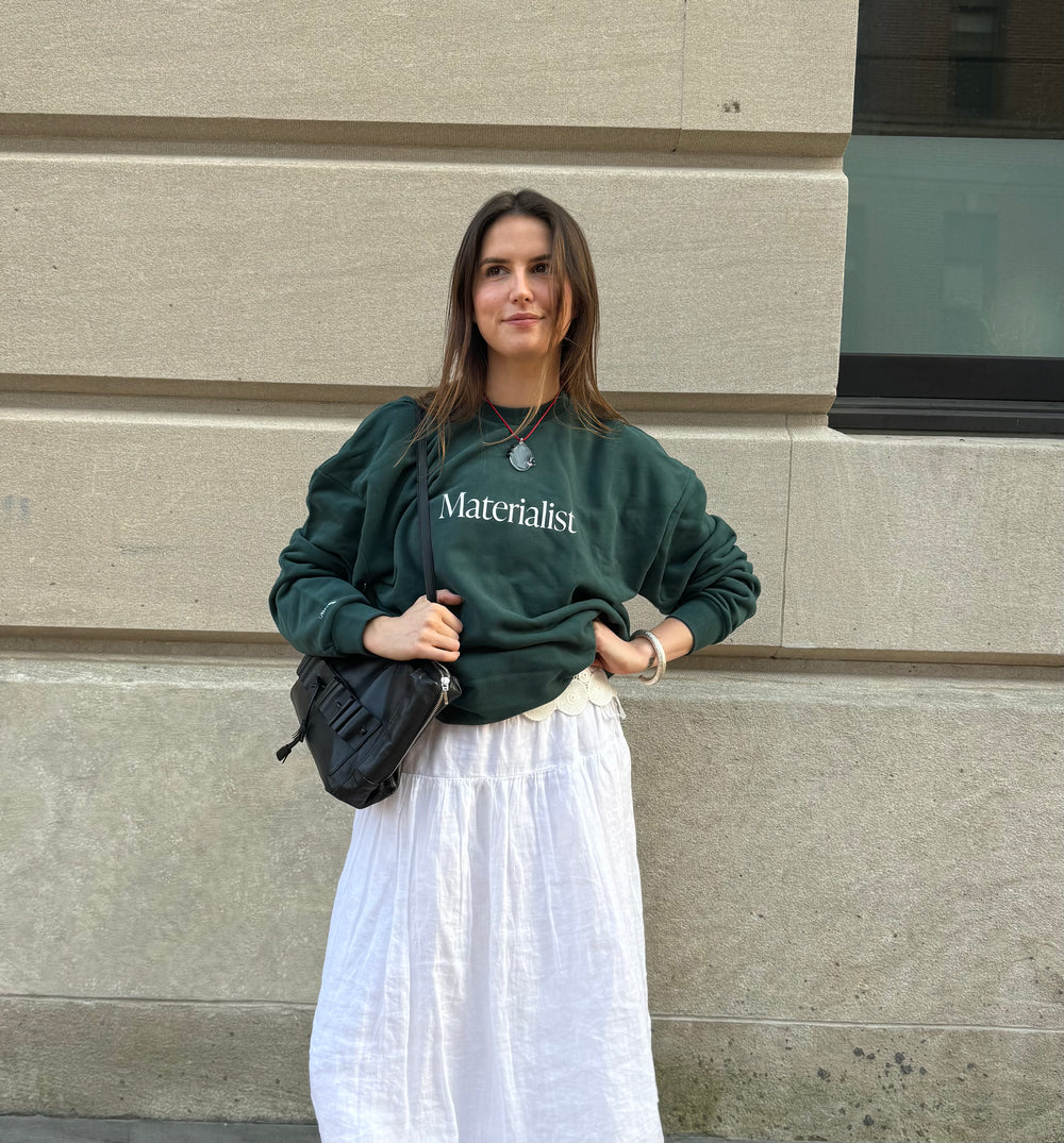 Materialist Crewneck by At Present - At Present Jewelry