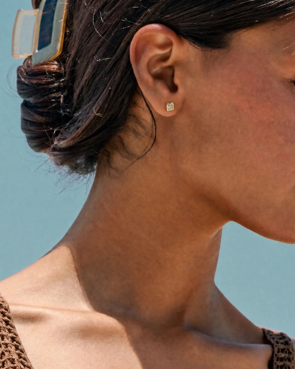 Inverted Diamond Spur Earring