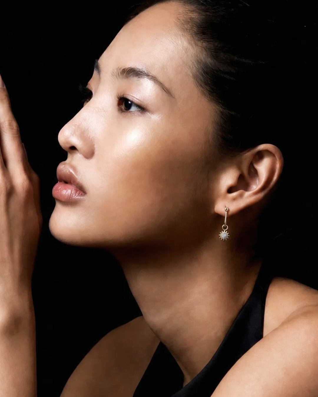 Inverted Diamond Spur Earring