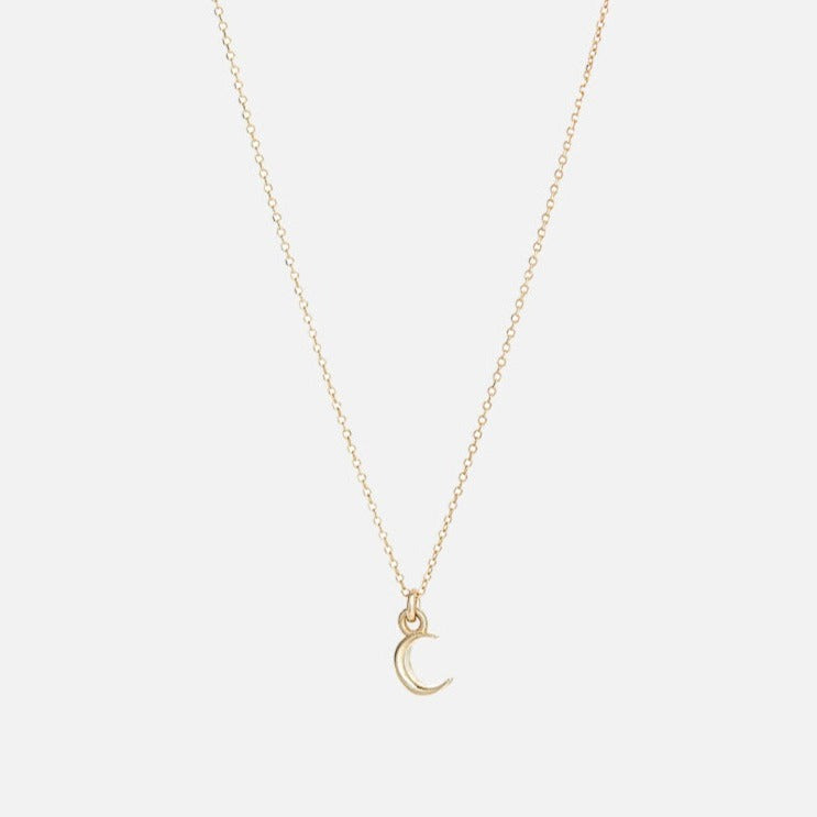 Itty Bitty Charm Necklace, Crescent