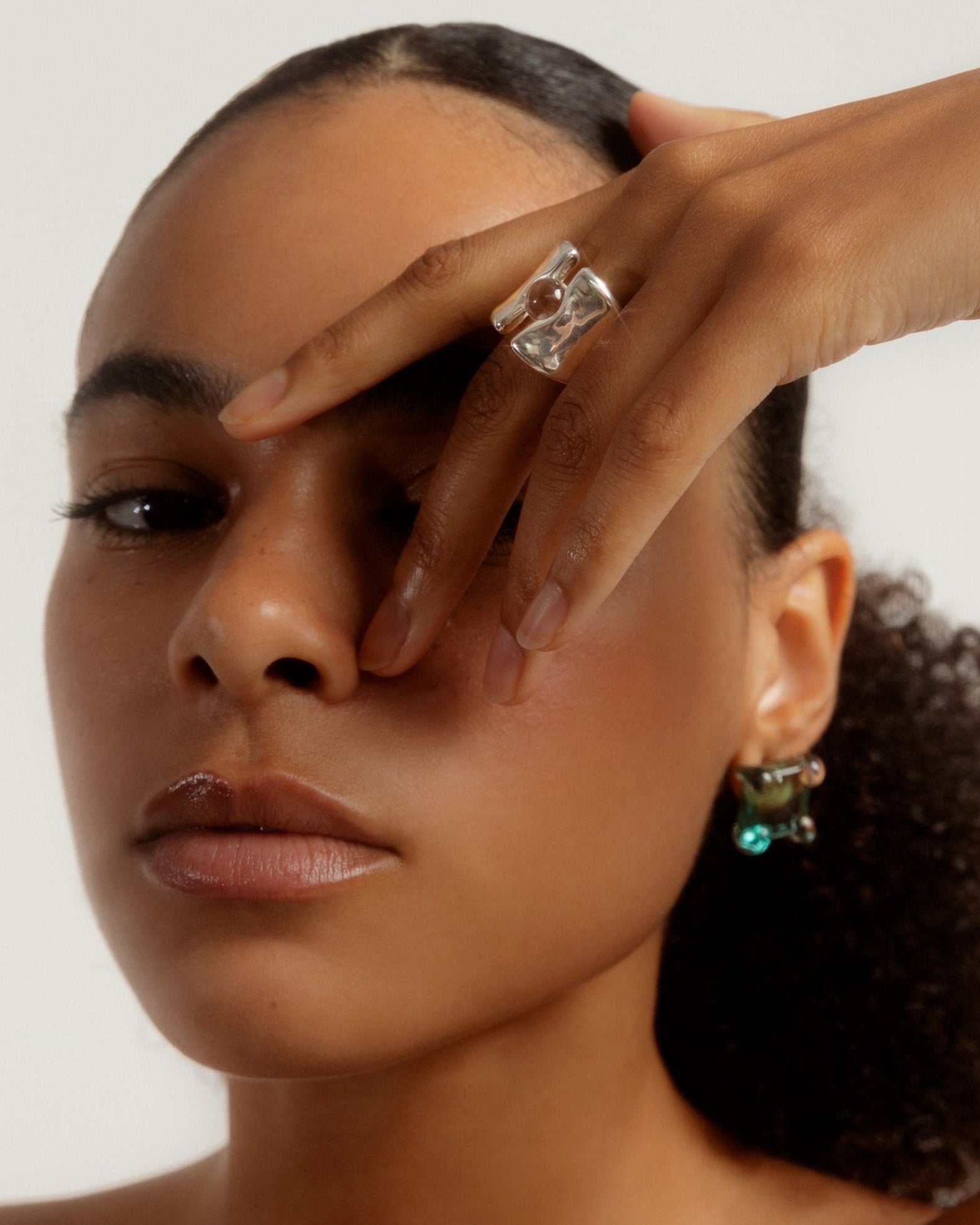 Square Prong Set Earrings by KEANE - At Present Jewelry