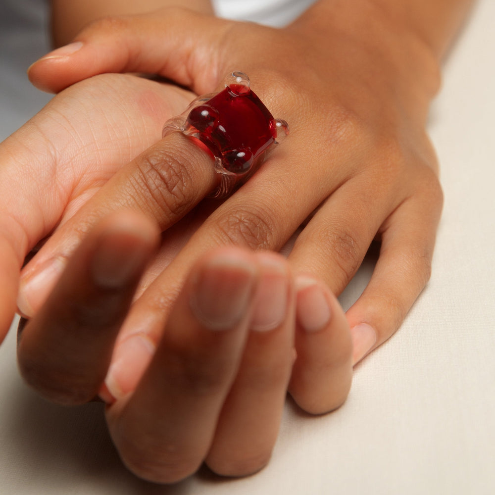 Square Prong Set Ring by KEANE - At Present Jewelry