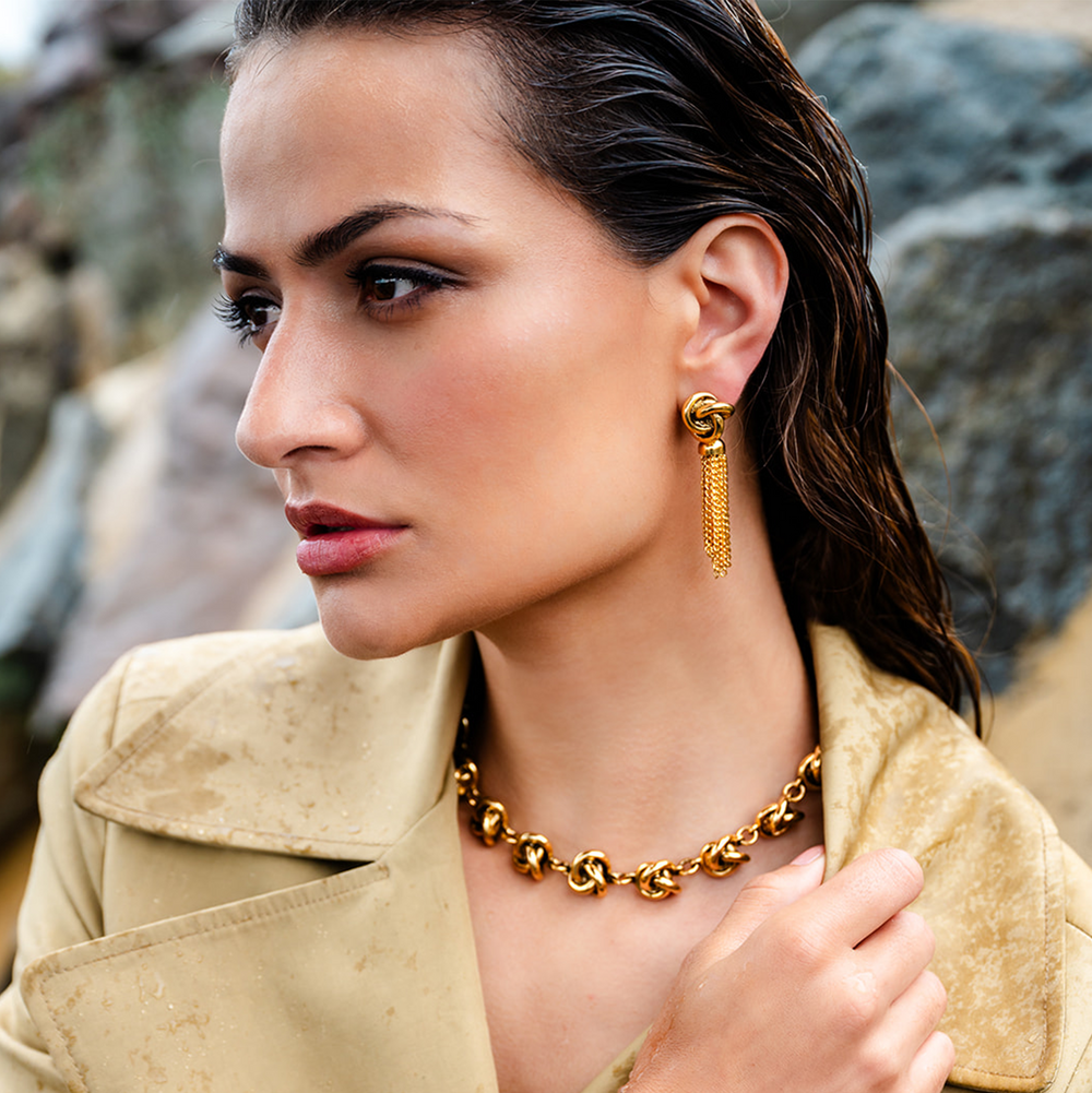 Knot Tassel Earring by Christina Caruso - At Present Jewelry