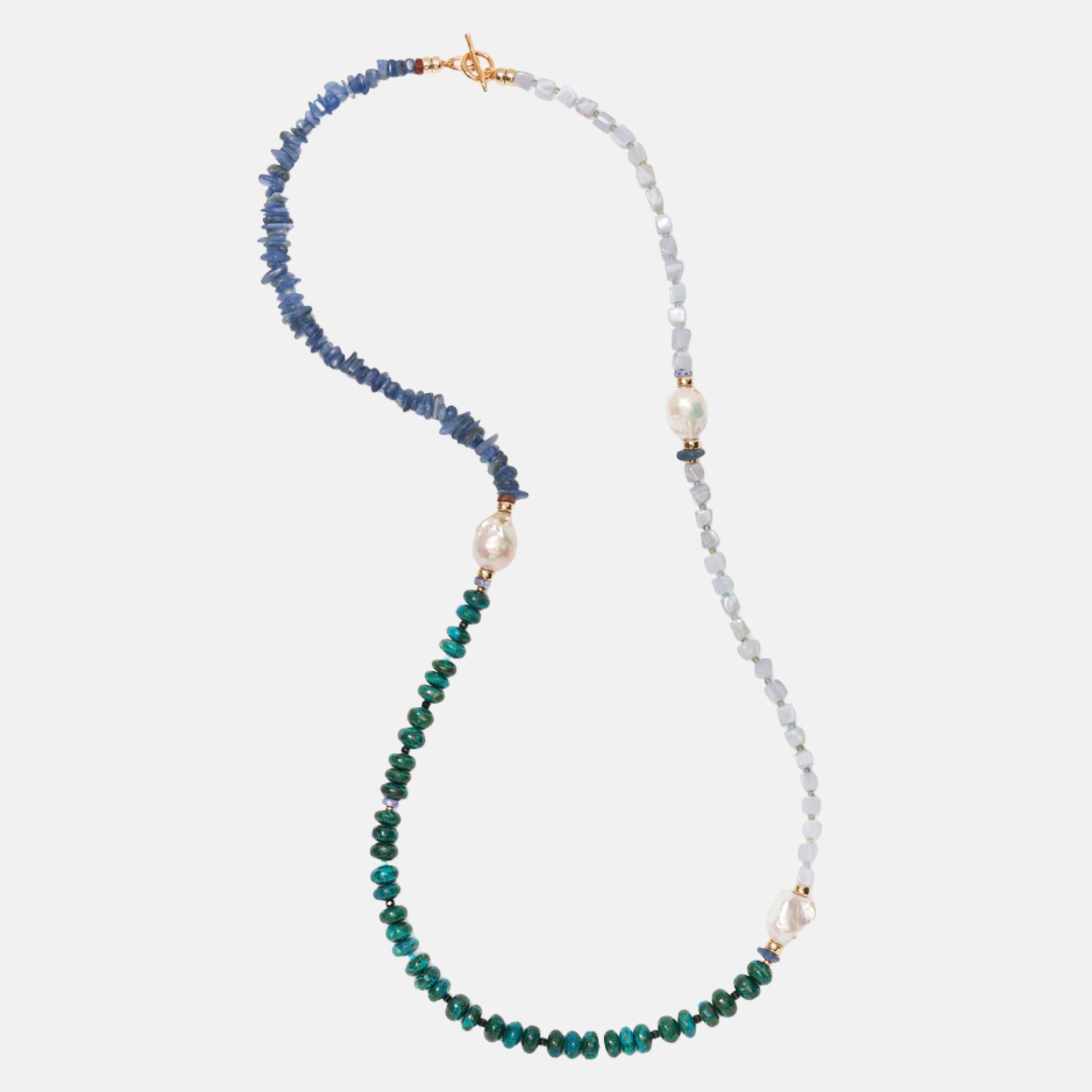 Cabana Necklace in Peacock by Lizzie Fortunato - At Present Jewelry