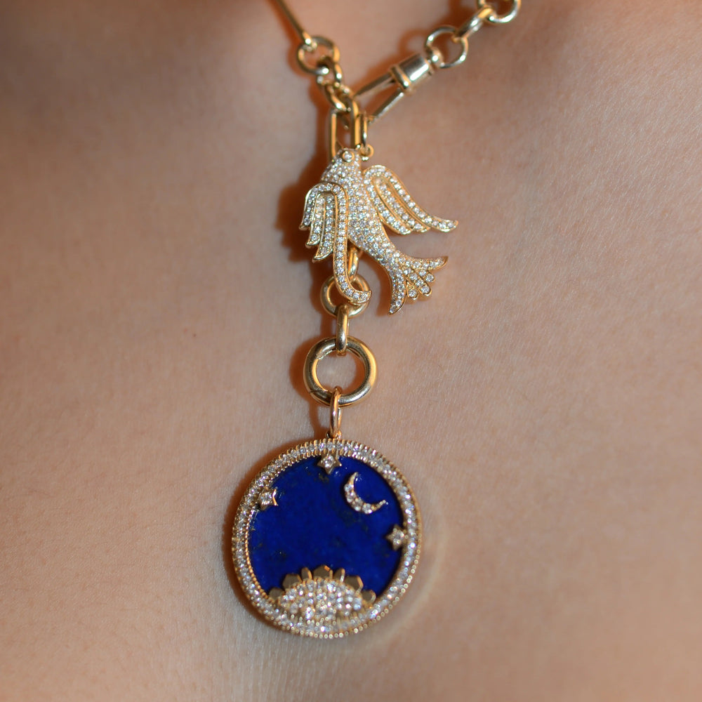 Starry Night Lapis Mountain Charm by Lionheart - At Present Jewelry