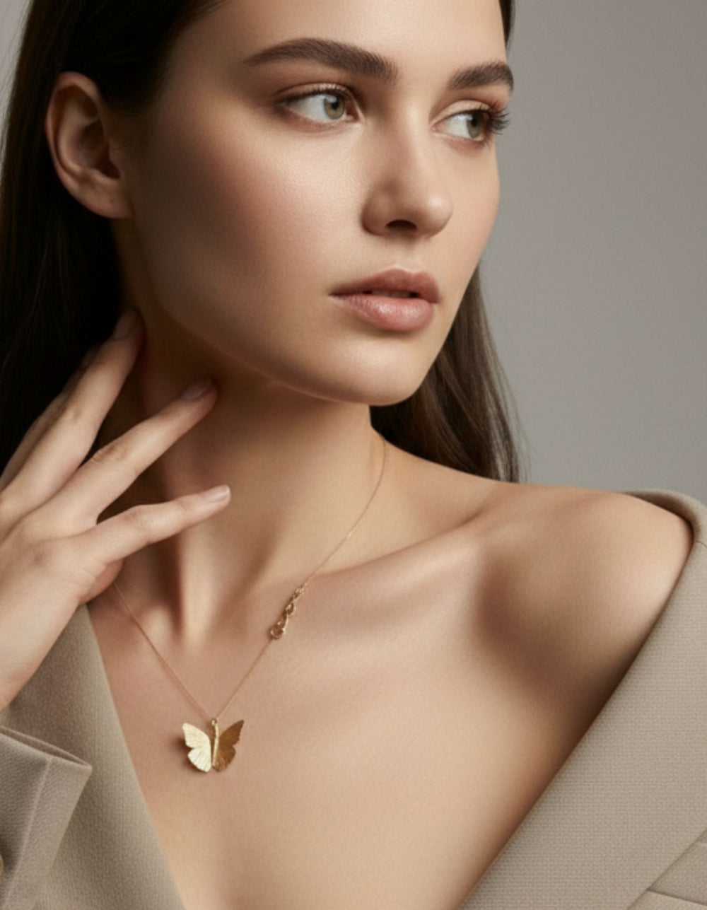 Watercolor Buckeye Necklace