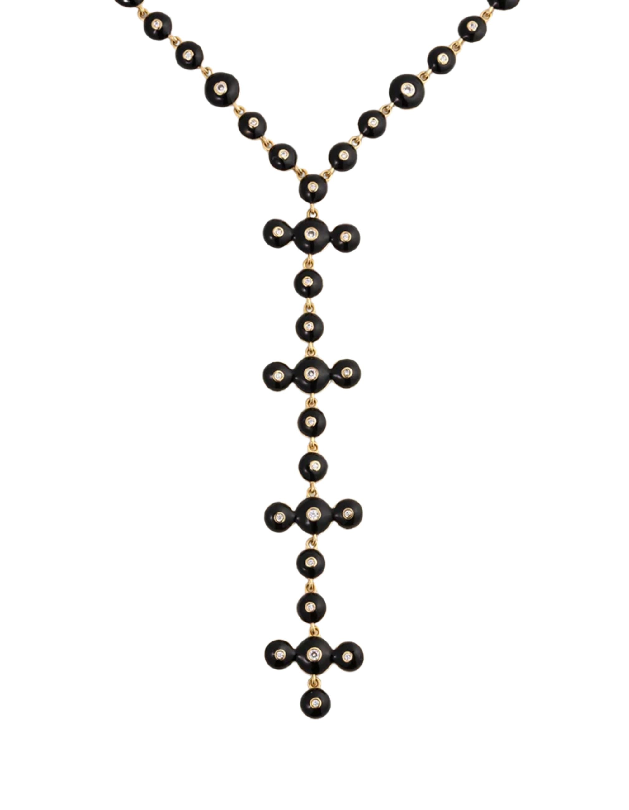 Luna Nera Lariat Necklace