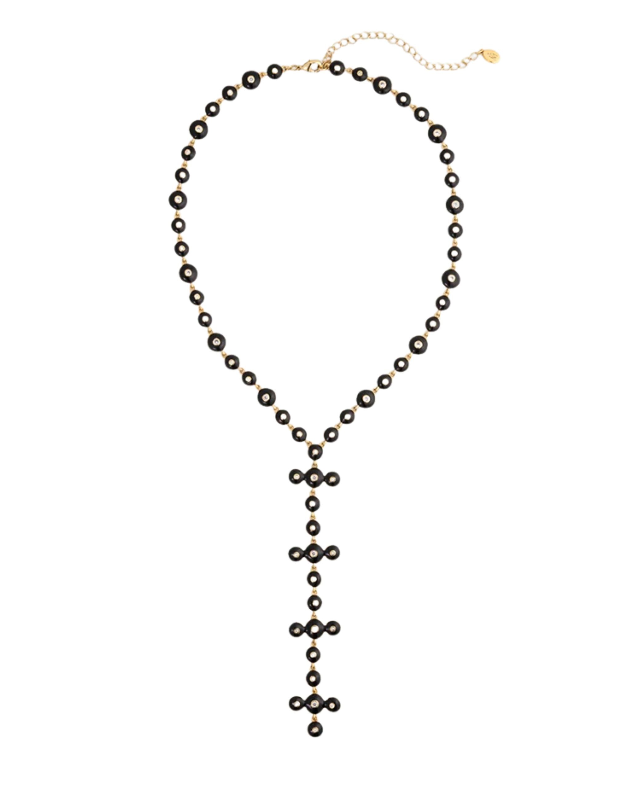 Luna Nera Lariat Necklace