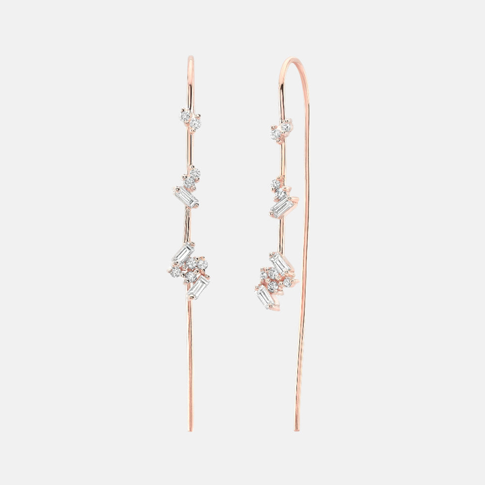 Luxe Diamond Threaders by Meredith Young - At Present Jewelry
