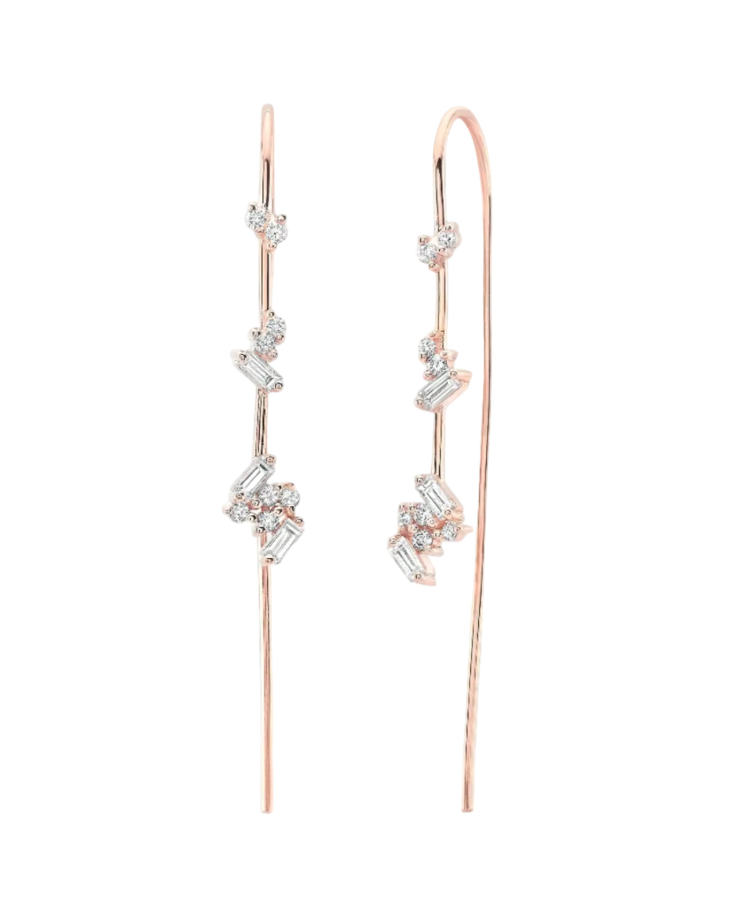 Luxe Diamond Threaders by Meredith Young - At Present Jewelry