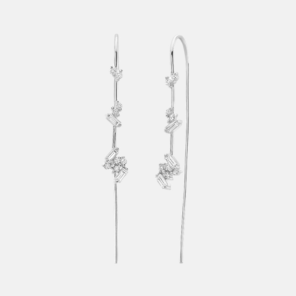 Luxe Diamond Threaders by Meredith Young - At Present Jewelry