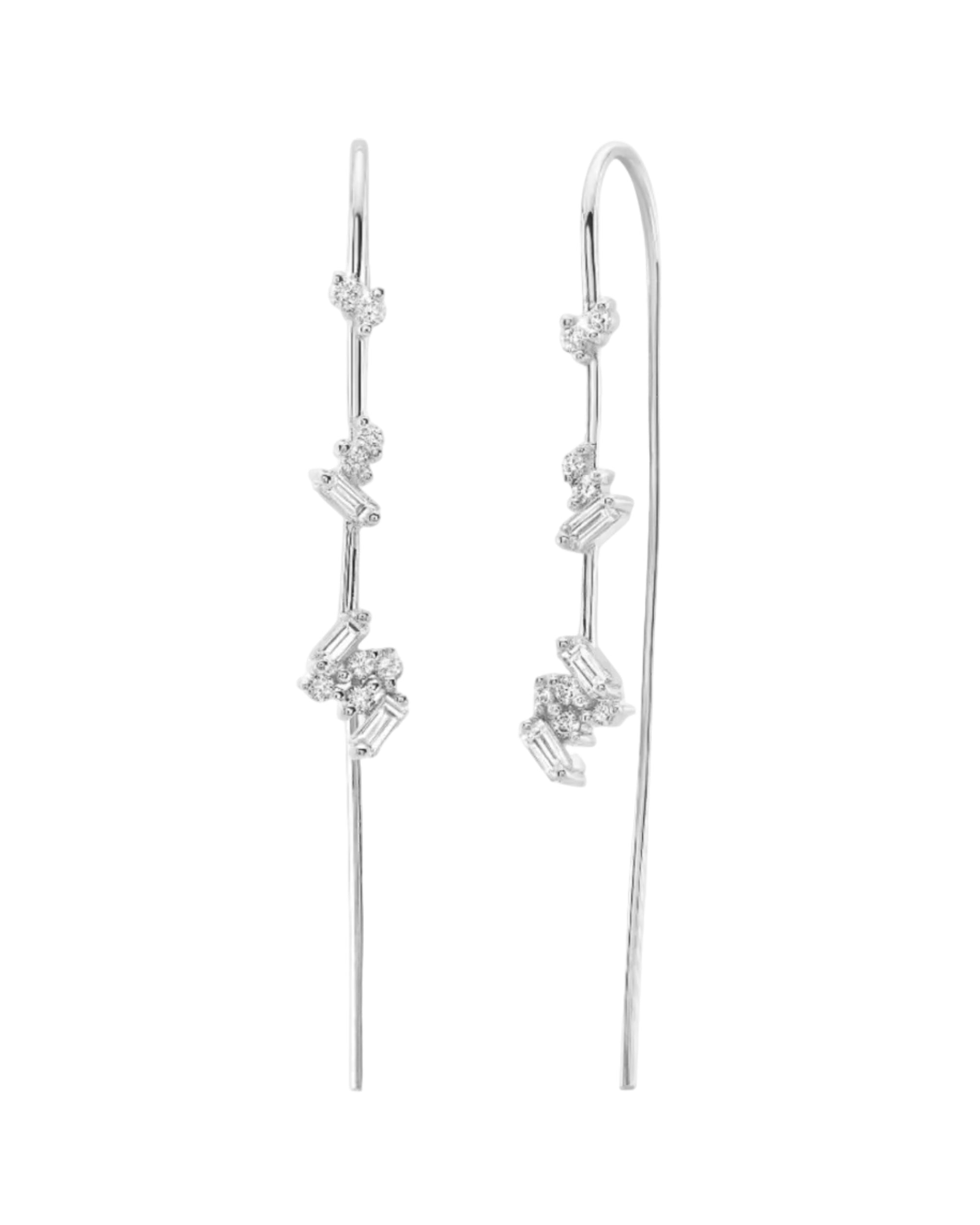 Luxe Diamond Threaders by Meredith Young - At Present Jewelry