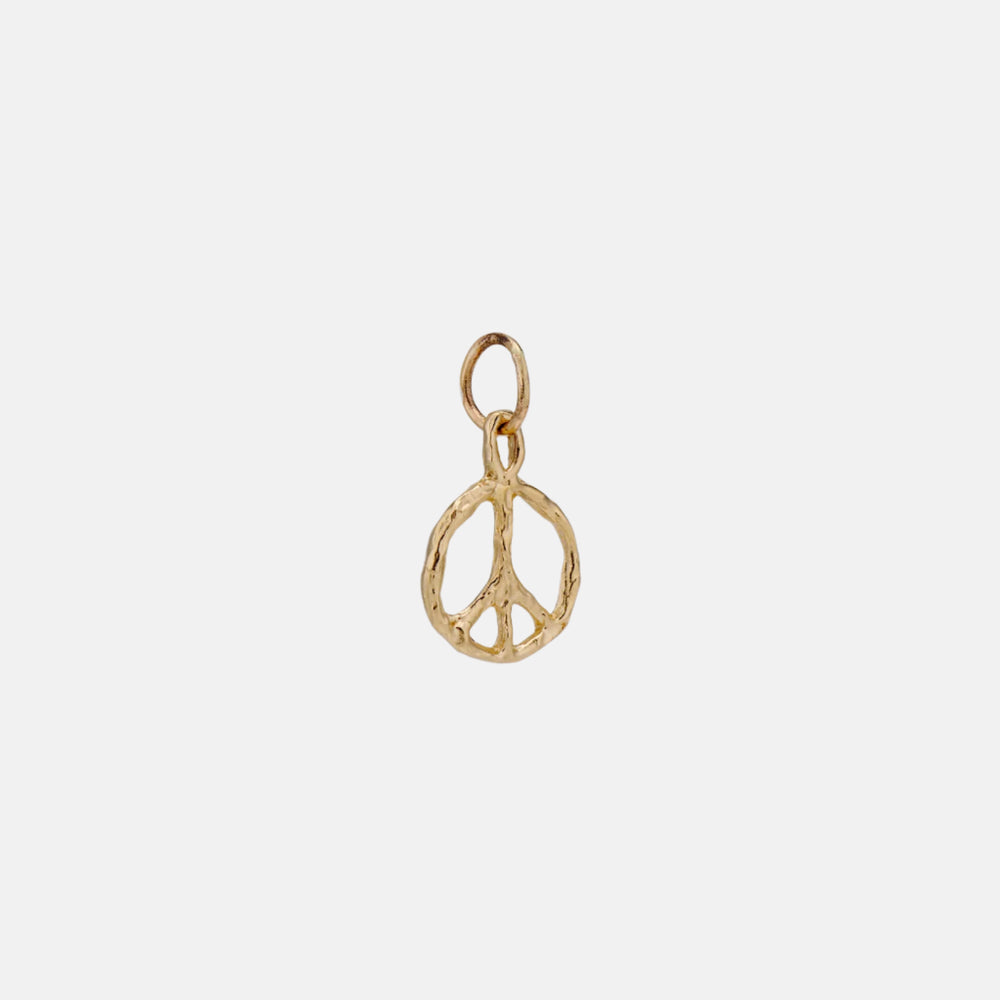 Peace Charm in Gold by Mandy Reid - At Present Jewelry