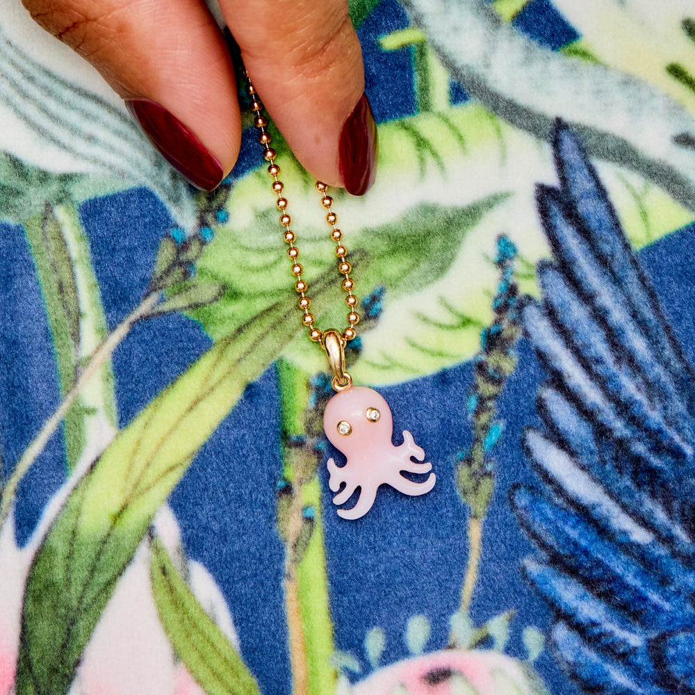 Diamond and Opal Octopus Pendant by Ariel Gordon Jewelry - At Present Jewelry