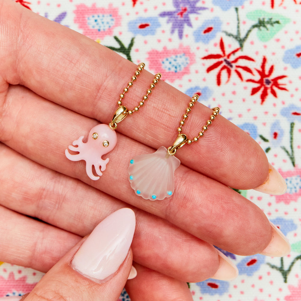 Diamond and Opal Octopus Pendant by Ariel Gordon Jewelry - At Present Jewelry