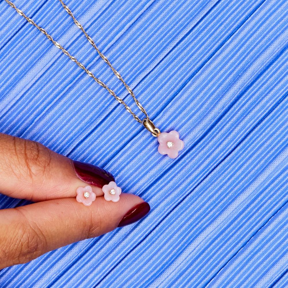 Diamond Blossom Peruvian Opal Charm by Ariel Gordon Jewelry - At Present Jewelry