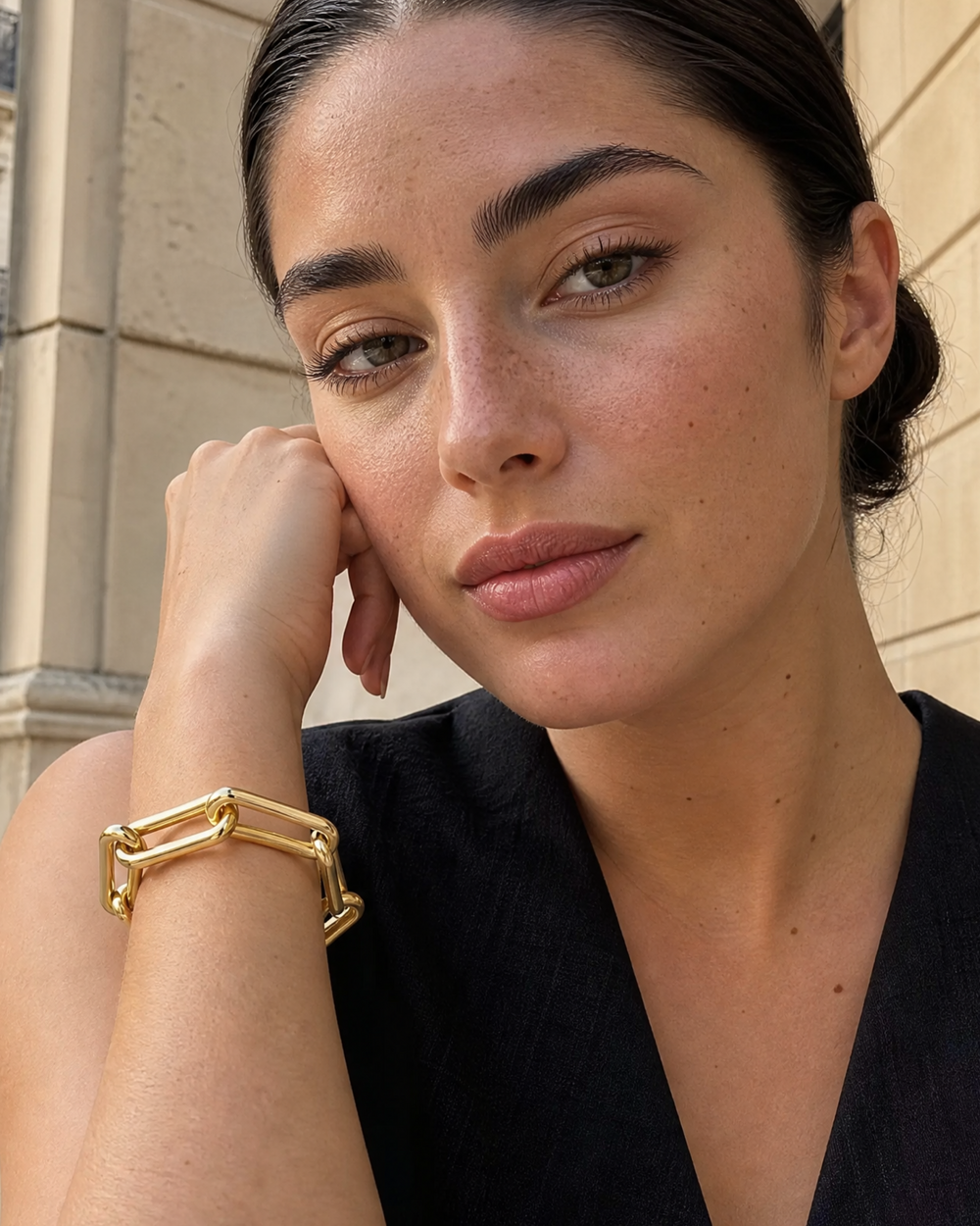 Milano Elongated Chunky Pinched Link Bracelet