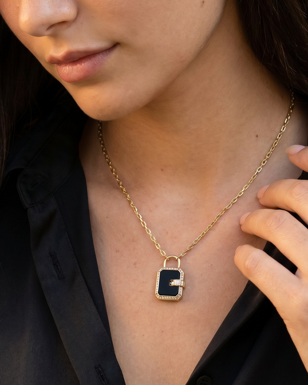 Mini Padlock Pavé