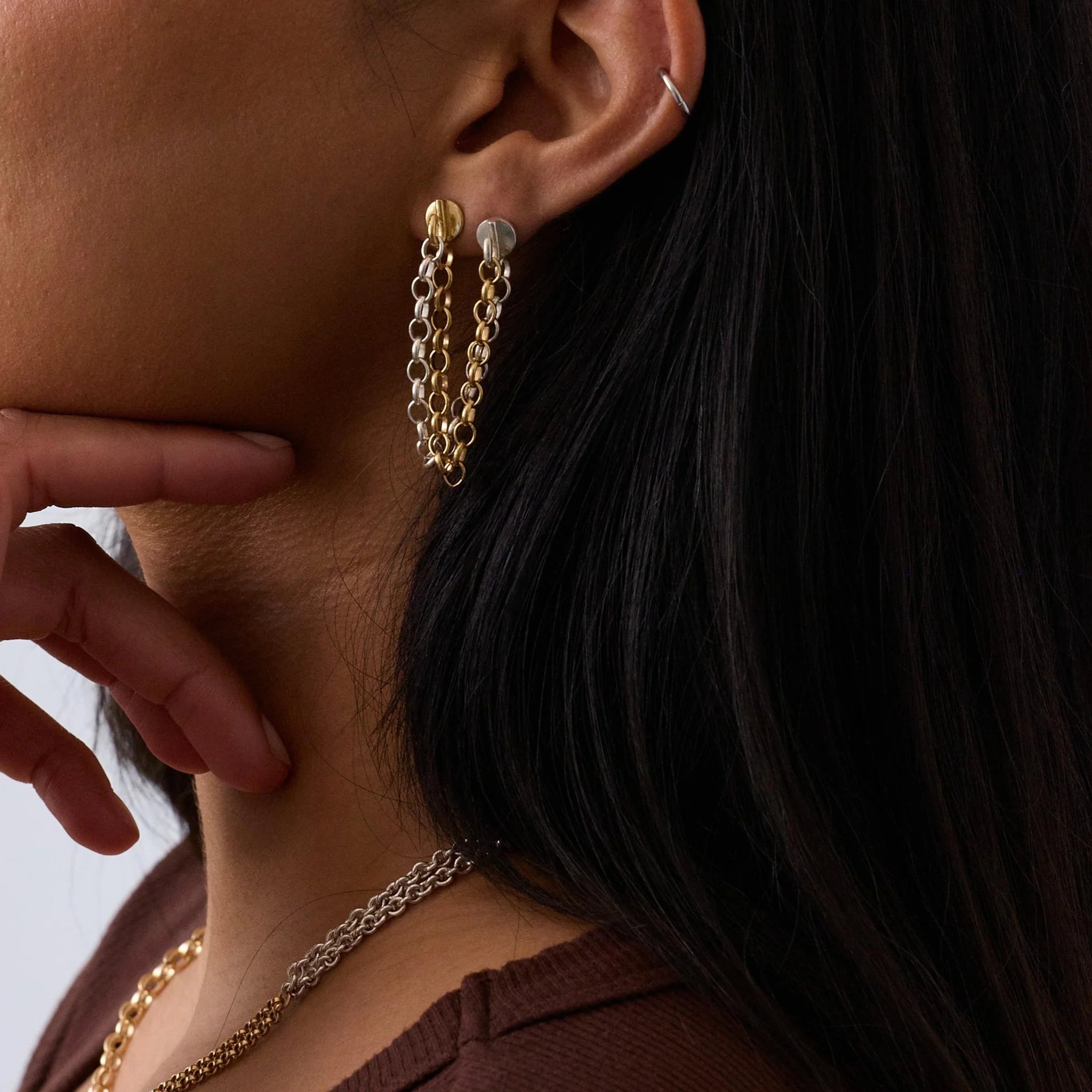 Hooked Stud Earrings by Monbouquette - At Present Jewelry