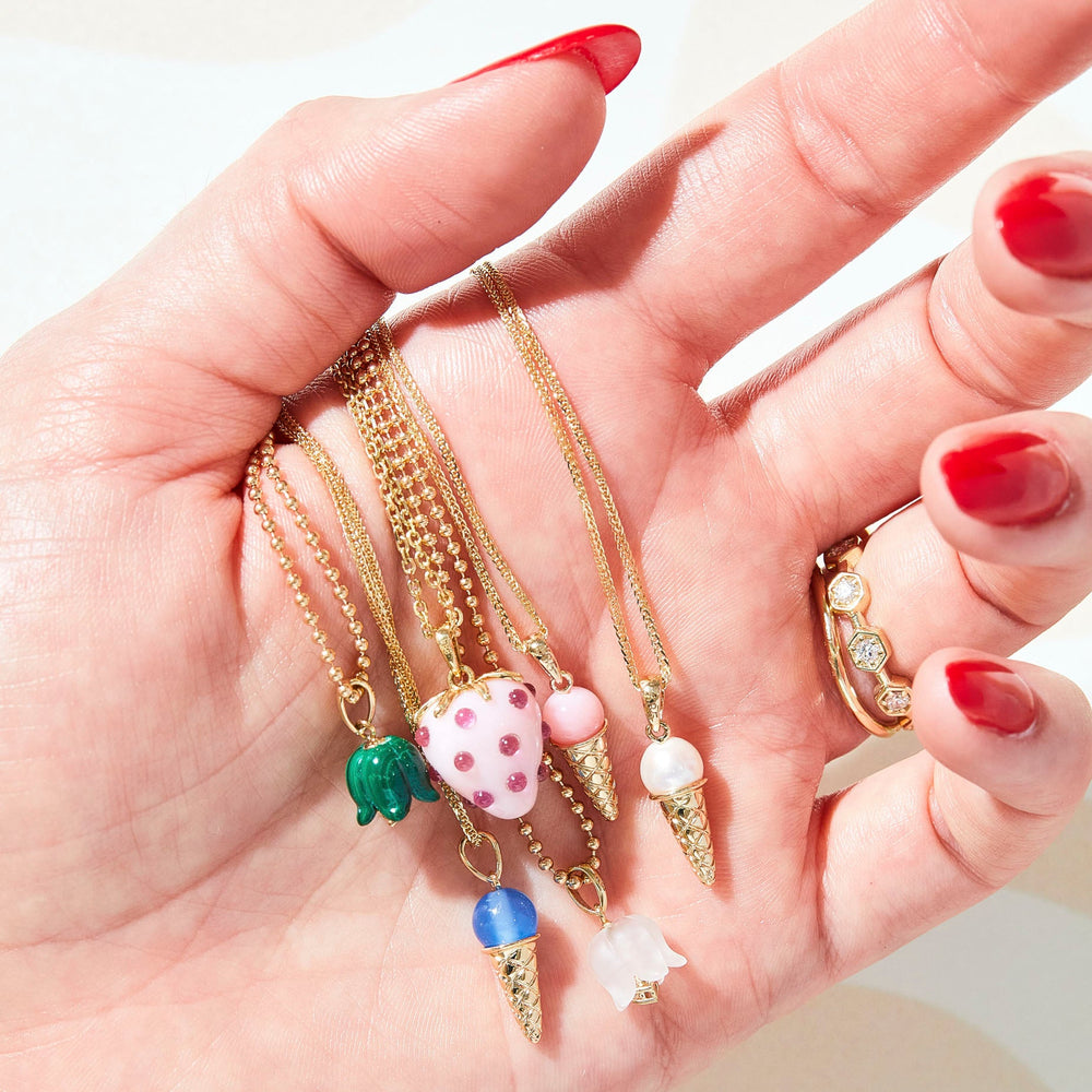 Gemstone Ice Cream Charm by Ariel Gordon Jewelry - At Present Jewelry