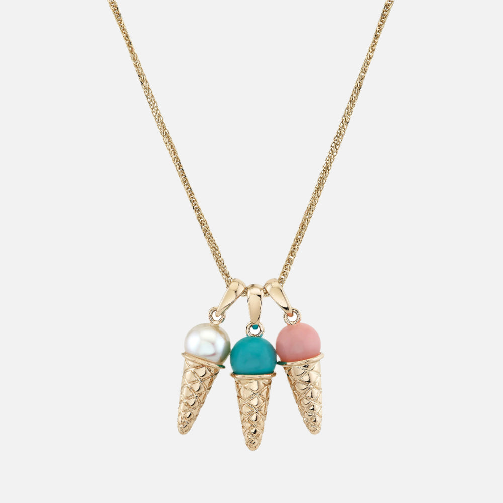 Gemstone Ice Cream Charm by Ariel Gordon Jewelry - At Present Jewelry