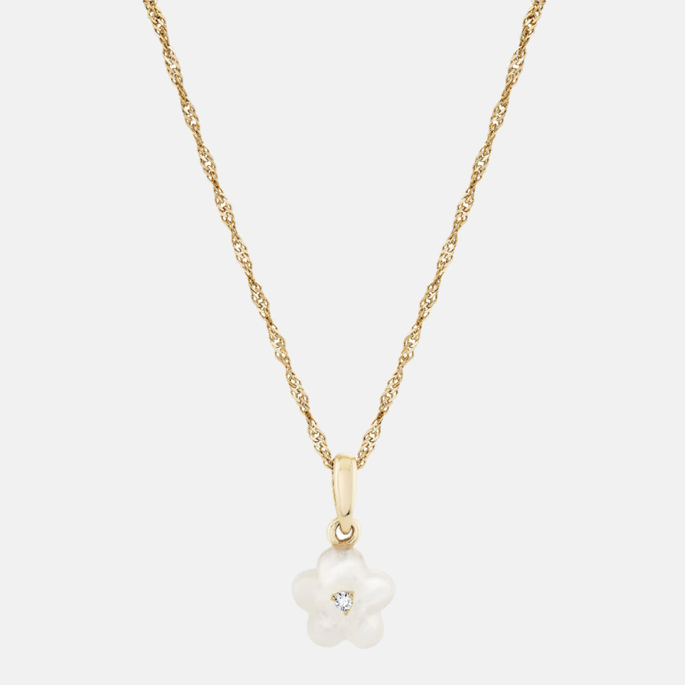 Diamond Blossom Mother of Pearl Charm by Ariel Gordon Jewelry - At Present Jewelry