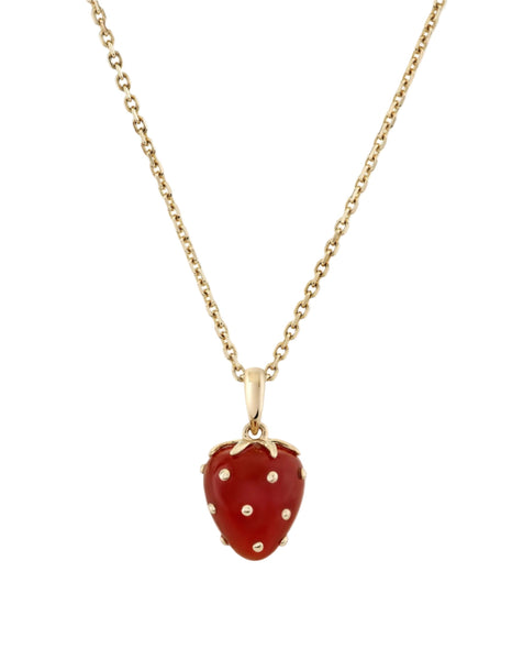 Ariel Gordon Jewelry Petite Strawberry Agate Pendant - At Present