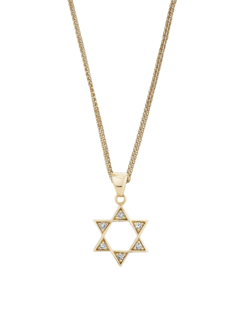 Diamond Star of David Talisman Charm
