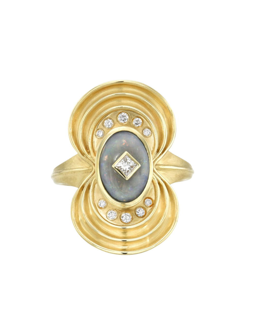 White Opal Luxe Nebula Ring