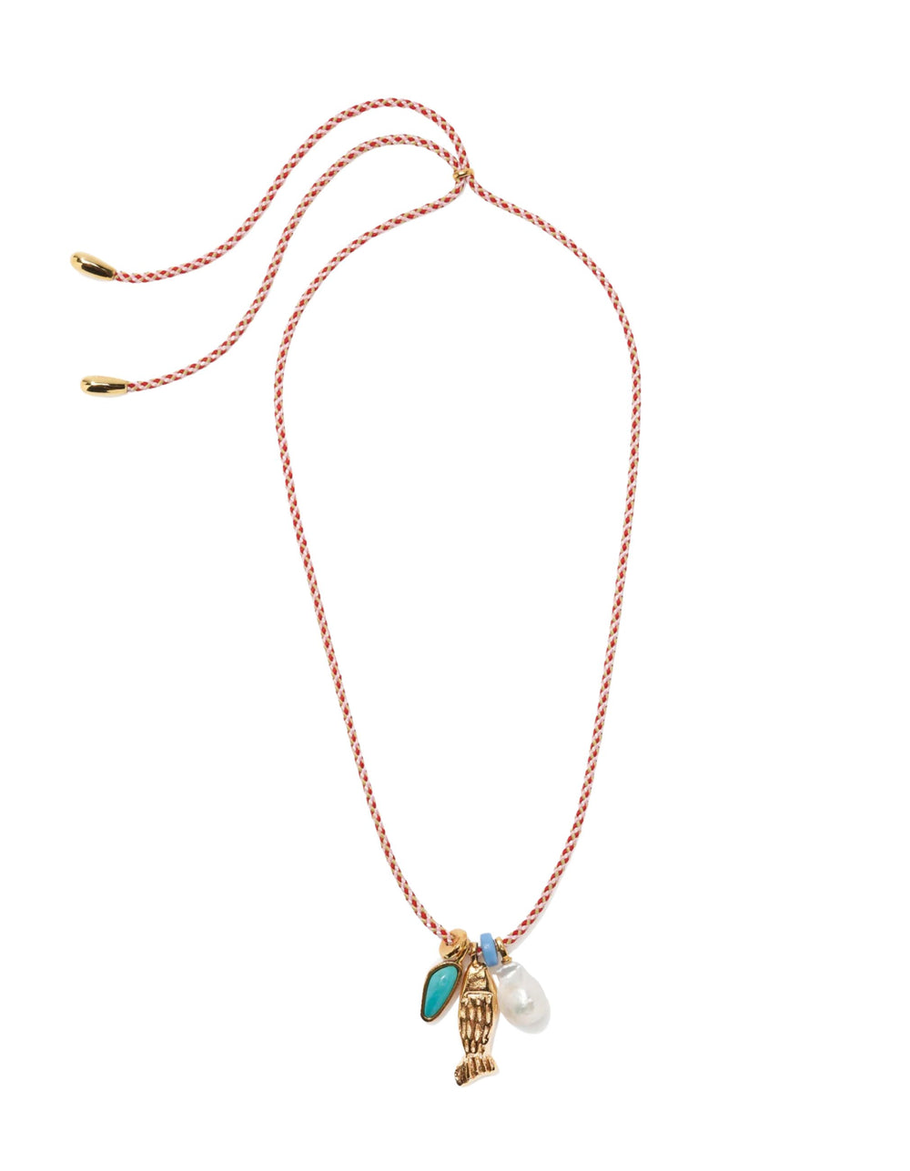 Minnow Necklace in Red Hot