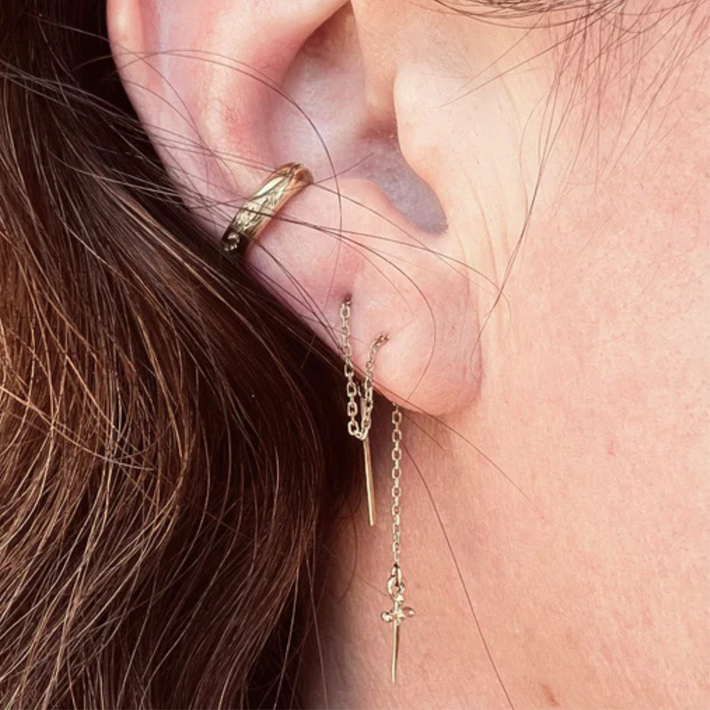 Itty Bitty Threader Earring, Star by Talon Jewelry - At Present Jewelry