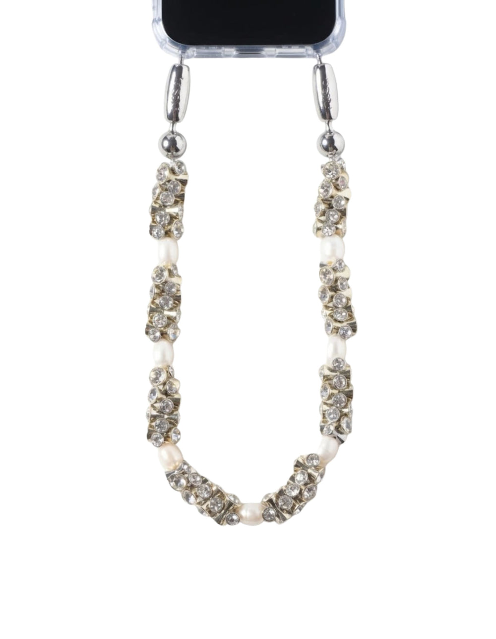 Bezel and Pearl Wristlet