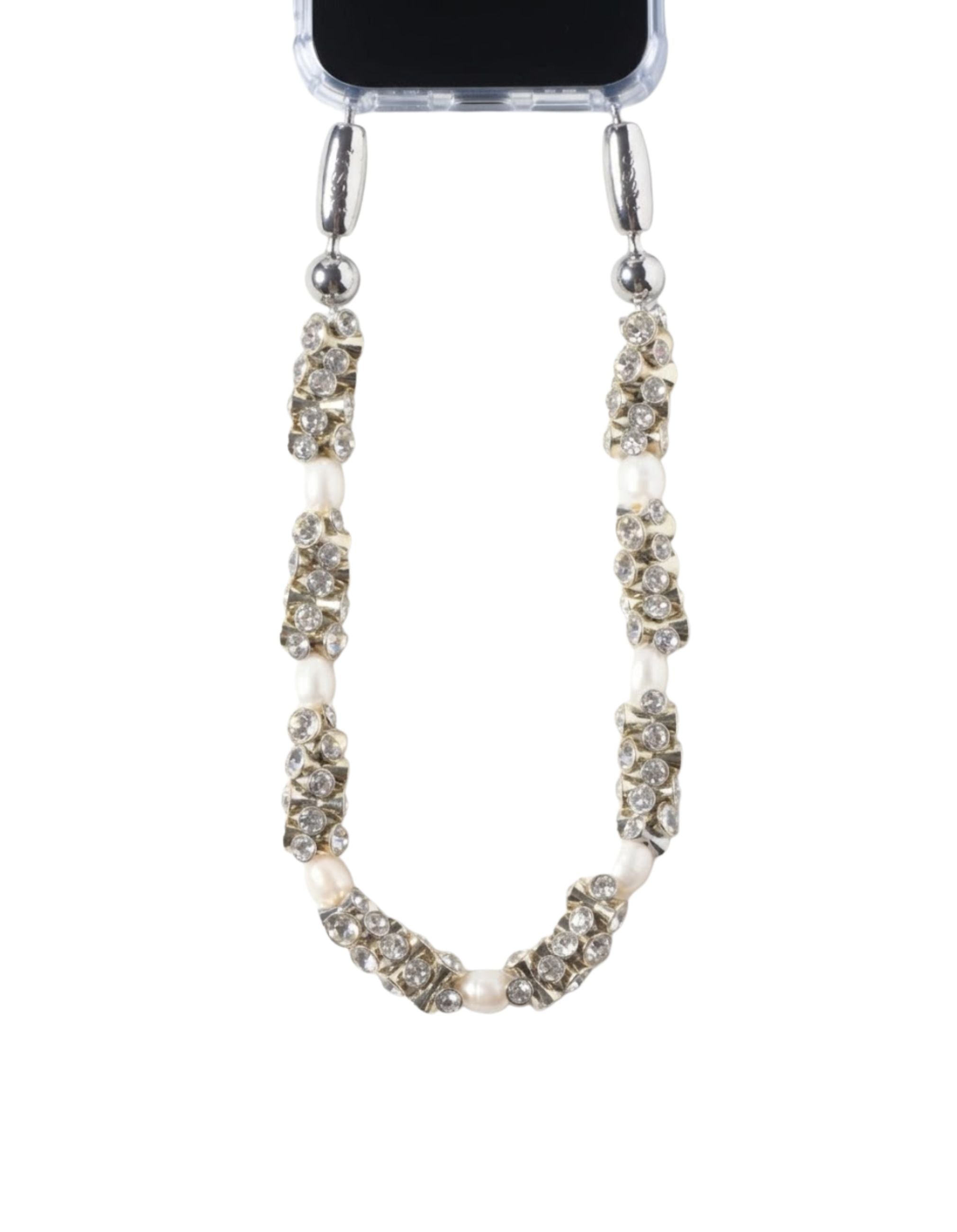 Bezel and Pearl Wristlet